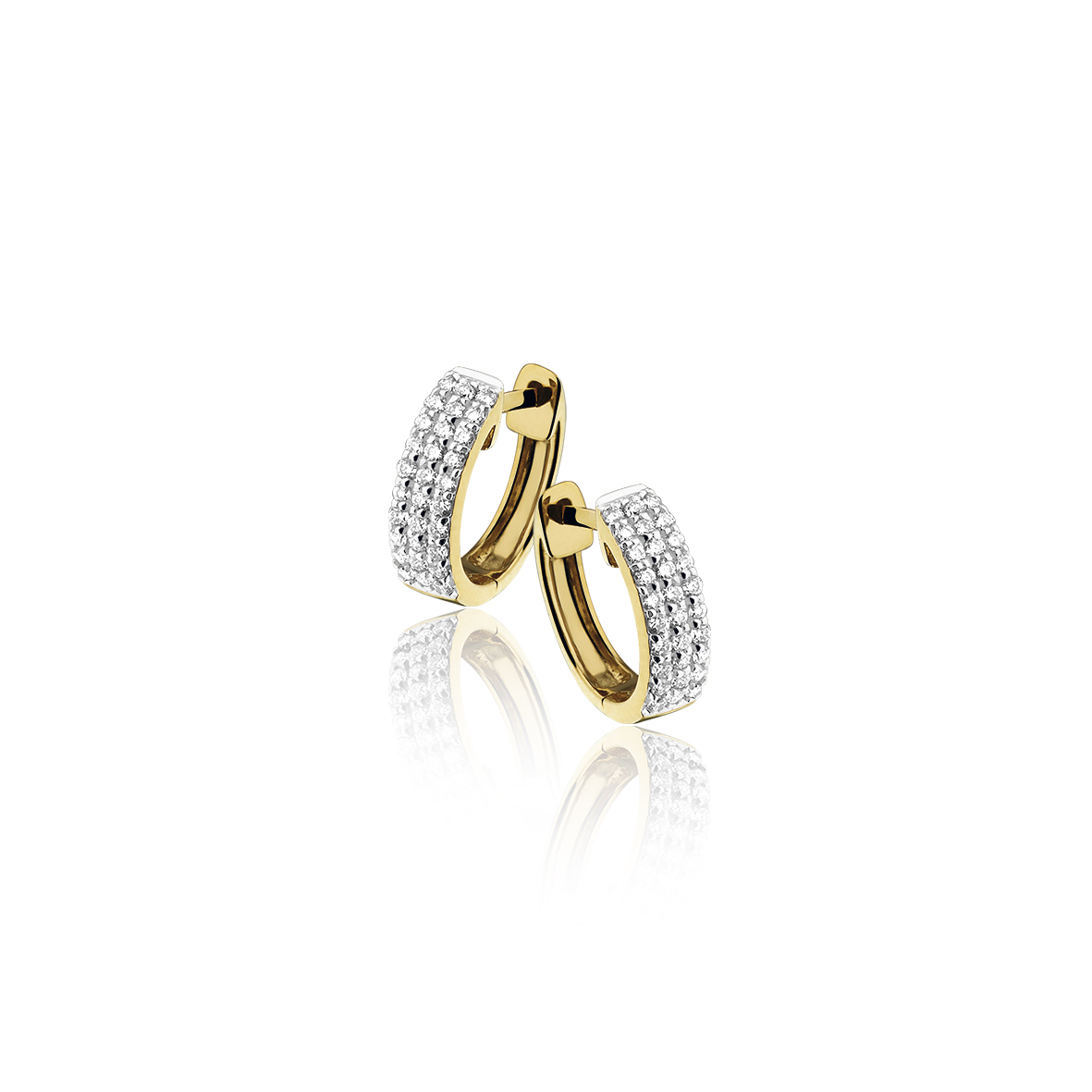 Wat merknaam Susteen Diamant Gouden Oorbellen Classic 14K - Atlantis Juwelier
